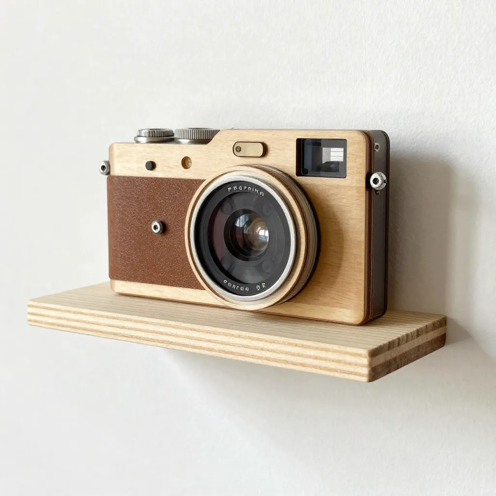 Beautiful wooden photo frame with hand-carved details